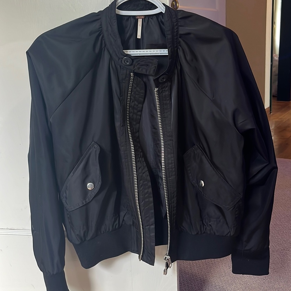 Free People🕊️Black Bomber